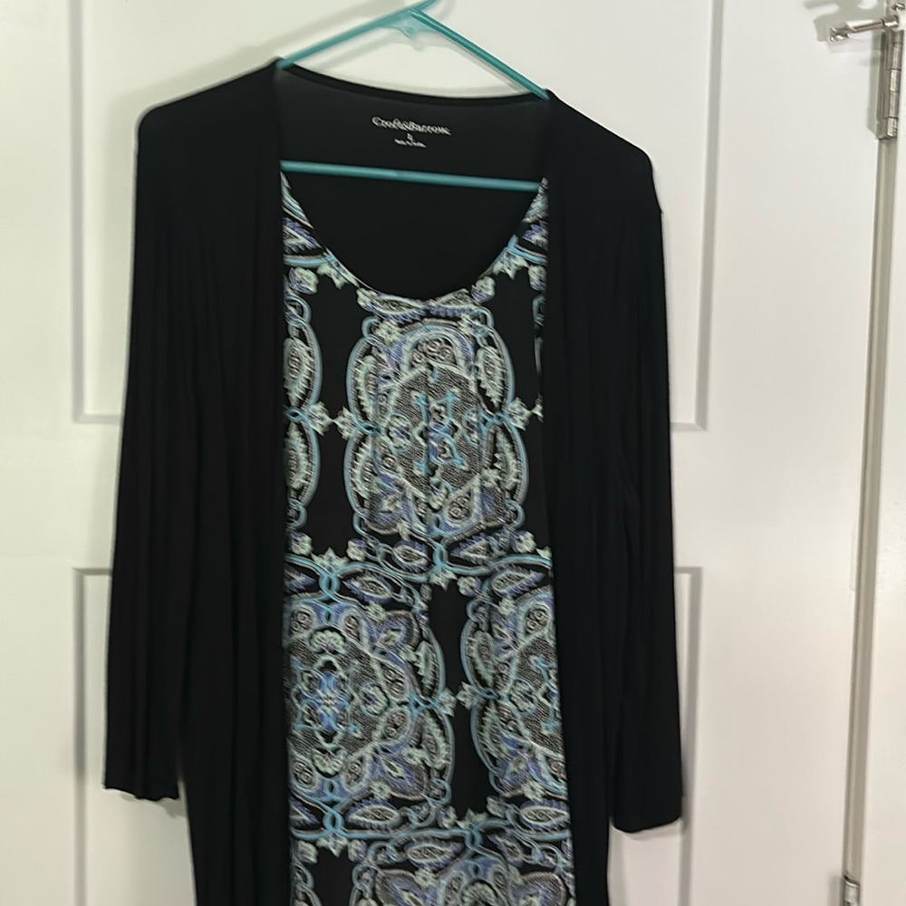 Croft and Barrow black cardigan shell
